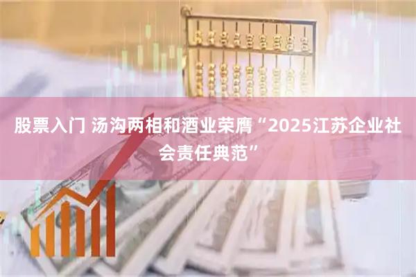 股票入门 汤沟两相和酒业荣膺“2025江苏企业社会责任典范”